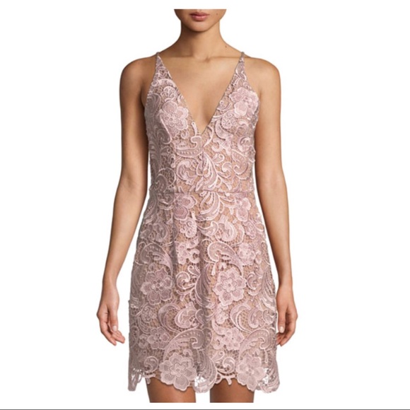 DRESS THE POPULATION LACE SHEATH DRESS - Picture 5 of 5